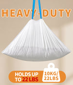 120 Count Cat Litter Bags Compatible with Automatic Litter Box Robot 3/4/5, Pre-Separated, Heay-Duty Self-cleaning Cat Litter Box Liners with Drawstring, 26''x15.8" Holds 22LBS, Waterproof - (6 ROLLS)
