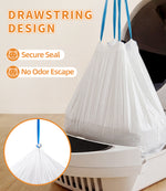 120 Count Cat Litter Bags Compatible with Automatic Litter Box Robot 3/4/5, Pre-Separated, Heay-Duty Self-cleaning Cat Litter Box Liners with Drawstring, 26''x15.8" Holds 22LBS, Waterproof - (6 ROLLS)