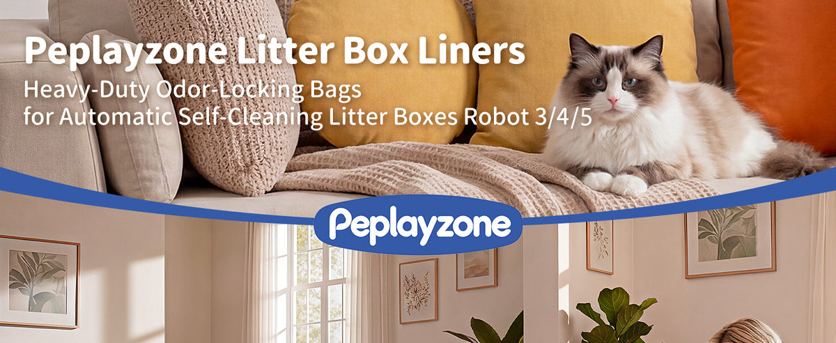 120 Count Cat Litter Bags Compatible with Automatic Litter Box Robot 3/4/5, Pre-Separated, Heay-Duty Self-cleaning Cat Litter Box Liners with Drawstring, 26''x15.8" Holds 22LBS, Waterproof - (6 ROLLS)